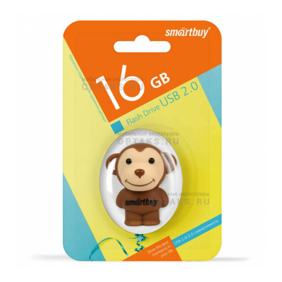 Флешка USB 16 Гб Smartbuy  Wild series  Обезьяна