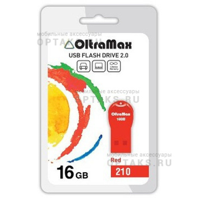 Флешка USB, 16 Гб OltraMax  210  красный