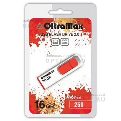 Флешка USB 16 Гб OltraMax  250  красный