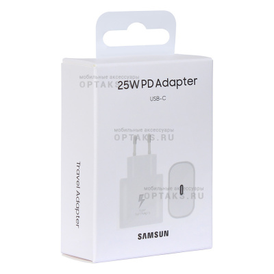 Ориг для Samsung, сетевое зарядное устройство USB-C 25W PD Adapter, белый (в коробке) 