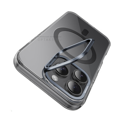 Чехол HOCO AS9 Magnetic Case 2-in-1 для iPhone 16 Pro, черный, прозрачный