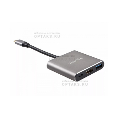 Кабель Адаптер USB3.1 TypeCm -->HDMI+USB3.0 +PD 100WT charging 4K@30Hz, Telecom<TUC010T> (1/300)