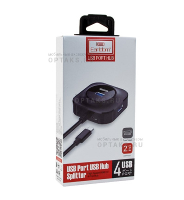 USB-концентратор Earldom ET-HUB06, 4 гнезда, черный