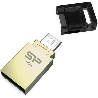 Флешка USB 16 Гб Silicon Power  Mobile X10  (USB+microUSB)  for Android smartphones