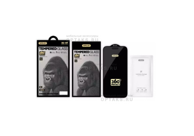 Стекло защитное антишпион SupGlass SG-09 Privacy 360°, черная рамка, для iPhone 15 Pro Max