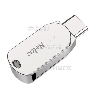 Флешка USB3.0 16 Гб  Netac U785C Dual, USB + TypeC, серебро