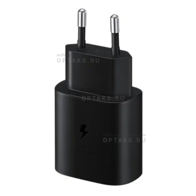 Сетевое зарядное устройство Samsung 25W EP-TA800 (Качество АА) черный, в техпаке
