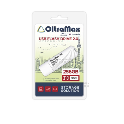 Флешка USB 256 Гб OltraMax 310, USB2.0, белый