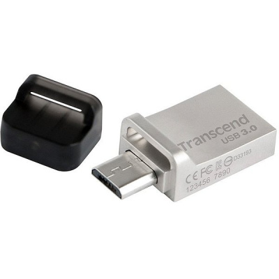 Флешка USB3.0 16 Гб Transcend  JetFlash 880  серебро металл