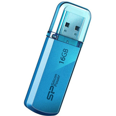 Флешка USB, 16 Гб Silicon Power  Helios 101  голубой