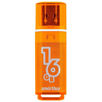 Флешка USB 16 Гб  Smartbuy  Glossy  оранжевый