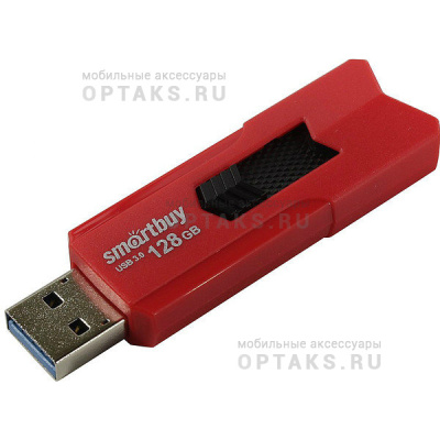 Флешка USB3.0 128 Гб Smartbuy  Stream  красный