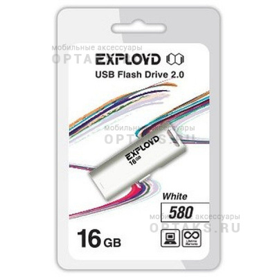 Флешка USB, 16 Гб Exployd  580  белый