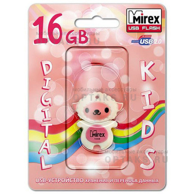 Флешка USB, 16 Гб Mirex  SHEEP PINK  (ecopack)
