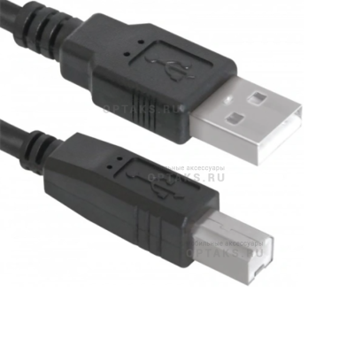 Кабель DEFENDER USB2.0 AM-BM 30AWG, чёрный, никель, 1.8 м (1/30/240)