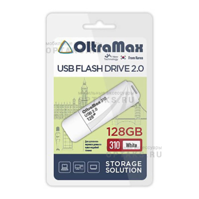 Флешка USB 128 Гб OltraMax  310  белый