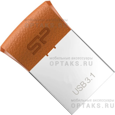 Флешка USB3.1 16 Гб Silicon Power  Jewel J35  металл/оранжевая