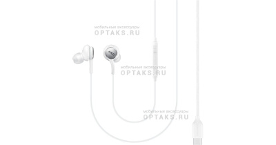 Наушники проводные внутриканальные Samsung Type-C AKG (Фабричный оригинал) белые, в коробке