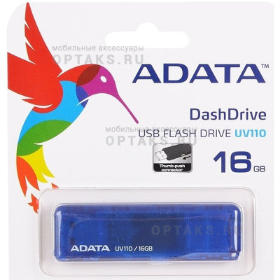 Флешка USB, 16 Гб ADATA  UV110  голубой