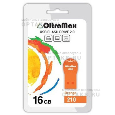 Флешка USB, 16 Гб OltraMax  210  оранжевый