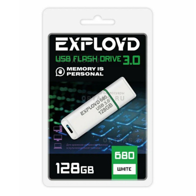 USB 3.0  128GB  Exployd  680  белый