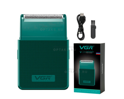 Электробритва мужская VGR Professional, V-376, для бритья головы и лица, зеленый