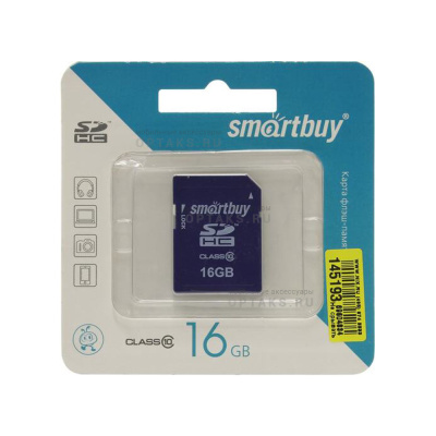 Карта памяти SDHC 16Gb SmartBuy, Class10