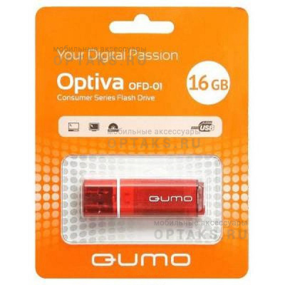 Флешка USB, 16 Гб Qumo  Optiva 01  красный
