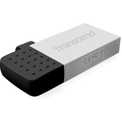 Флешка USB, 16 Гб Transcend  JetFlash 380  серебро  (USB+microUSB)  for Android smartphones