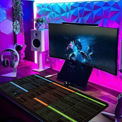 Игровой коврик для стола FaizFull. PAD94 Горячие Клавиши, 90*40cm
