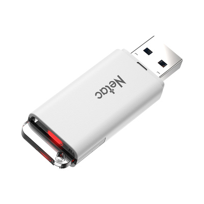 Флешка USB, 16 Гб Netac U185 с LED индикатором, белый