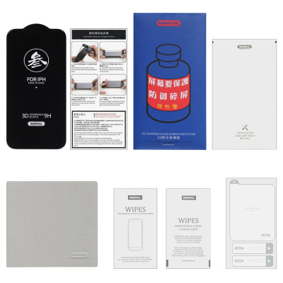 Стекло защитное REMAX GL-27 3D Medicine, для iPhone 16/15, черная рамка