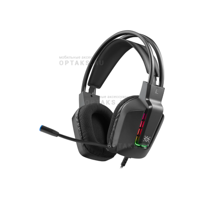 Гарнитура игровая DEFENDER Gothic черный, RGB, провод 1.8 м (1/20)