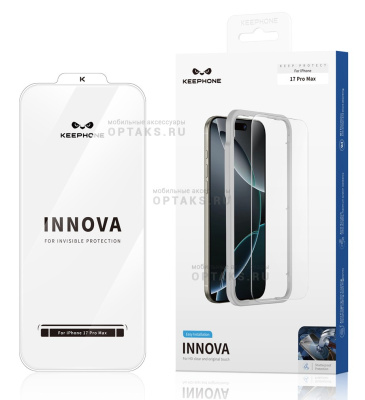 Стекло защитное KEEPHONE INNOVA TRANSPARENT, iPhone 15 PRO