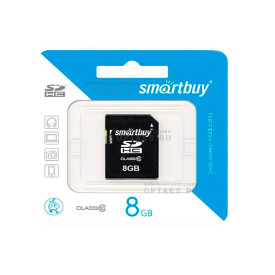 Карта памяти SDHC 8Gb SmartBuy, Class10