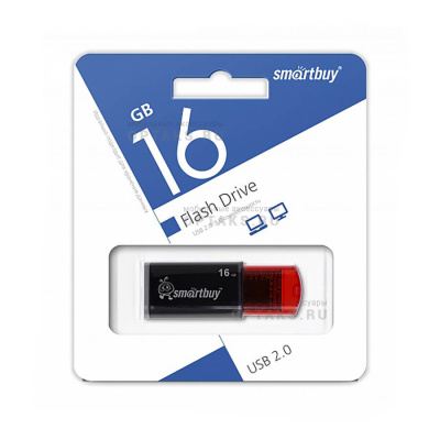 Флешка USB, 16 Гб Smartbuy  Click  чёрный