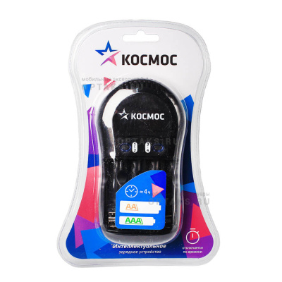 Зарядное устройство КОСМОС КОС 503. Для 2-4 Ni-Cd/Ni-MH аккум-ов AAA и AA