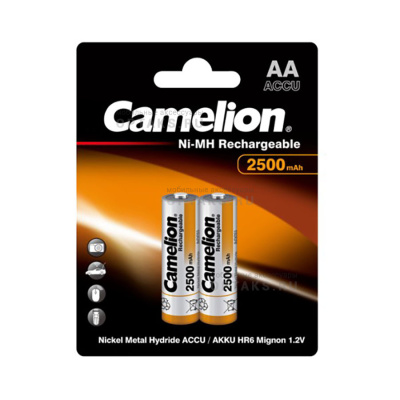 Аккумулятор бытовой Camelion HR6 AA BL2 NI-MH 2500mAh (2/24/384)