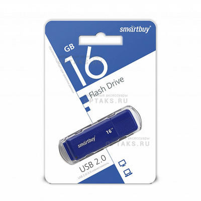 Флешка USB, 16 Гб Smartbuy  Dock  синий