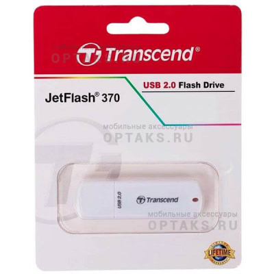 Флешка USB, 16 Гб Transcend  JetFlash 370  белый