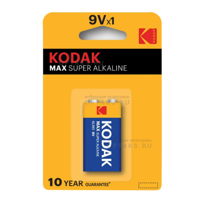 Батарейка крона, KODAK MAX 6LR61 BL1 (K9V-1)