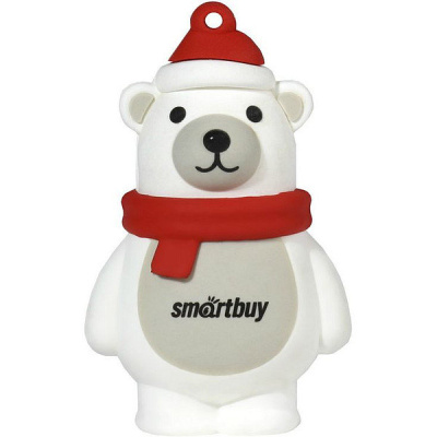 Флешка USB, 16 Гб Smartbuy Wild series  Белый Медведь