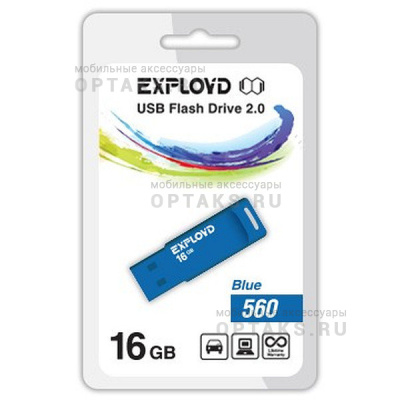 Флешка USB, 16 Гб Exployd  560  синий
