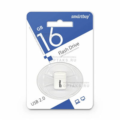 Флешка USB, 16 Гб Smartbuy  Lara  белый