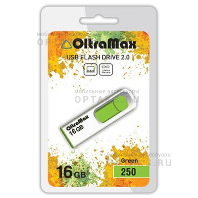 Флешка USB, 16 Гб OltraMax  250  зелёный
