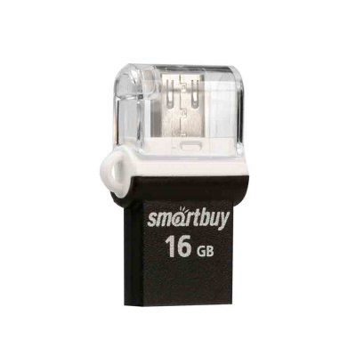 Флешка USB, 16 Гб Smartbuy  Poko  OTG  чёрный
