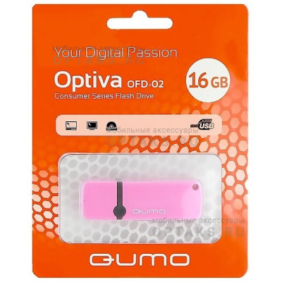Флешка USB 16 Гб Qumo  Optiva 02  розовый