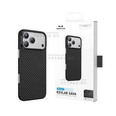 Чехол, KEEPHONE KEVILAR SAVA MAGSAFE CASE с визитницей для iPhone 17 Air BLACK