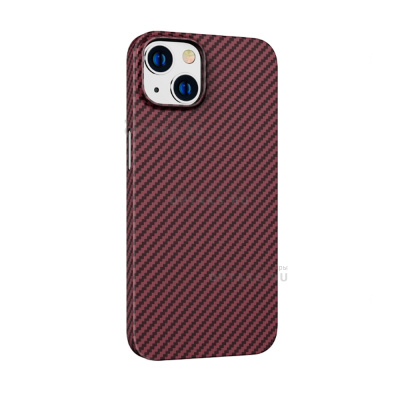 Чехол HOCO Cave Kevlar Texture MagSafe для iPhone 13/14, красный