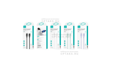 Кабель Type-C to Lightning Usams US-SJ565 Lithe, 1.2м, 3.0A, зеленый